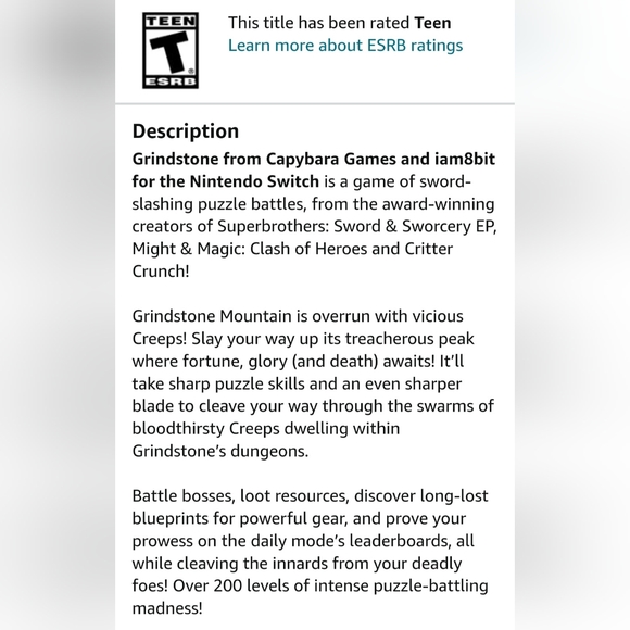 New- GRINDSTONE Nintendo Switch Game - Picture 5 of 6